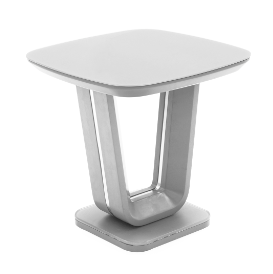 Glass Top Matt Side Table