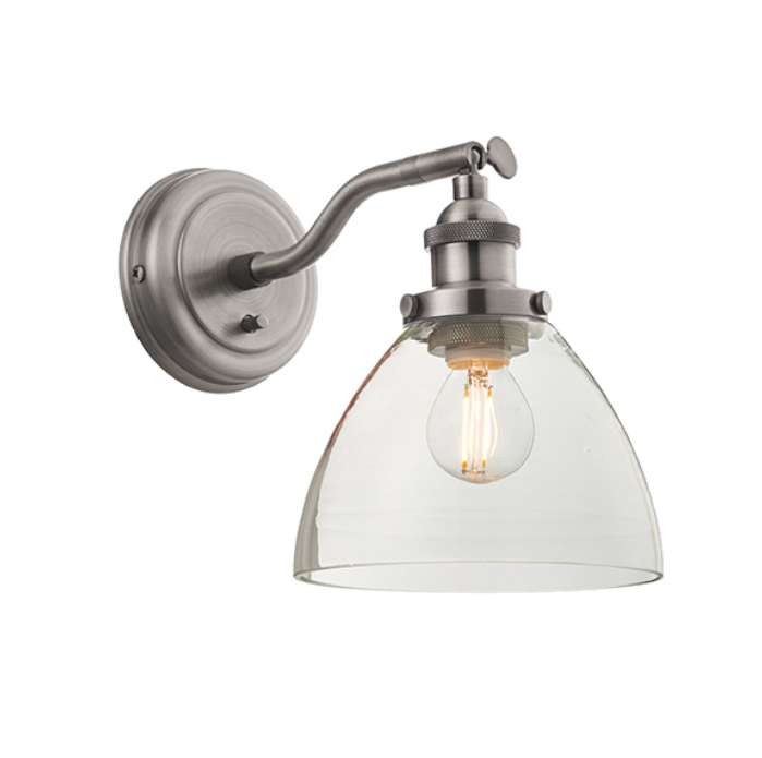 Single Wall Light with Glass Shade (Different Finishes)